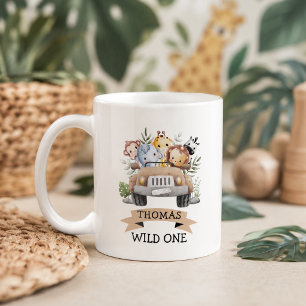 Mug Fête d'animaux de safari dans la jungle tropicale