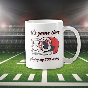 Mug Fête d'anniversaire de baseball pour son 50e match
