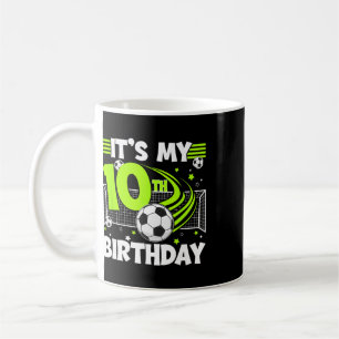 Mug Fête d'anniversaire de football 10 ans 10 ans Joue