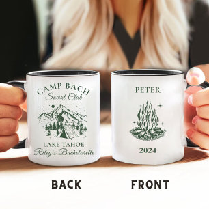 Mug Fête de Bachelorette de Camp Moderne Personnalisé