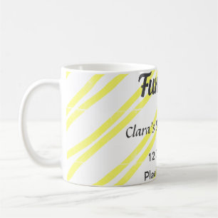 Mug Fête de club de célibataire lignes jaunes arrière-