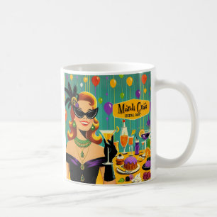 Mug Fête de cocktail rétro des années 50 Mardi Gras