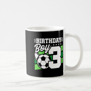 Mug Fête de football de 3 ans 3e anniversaire garçon