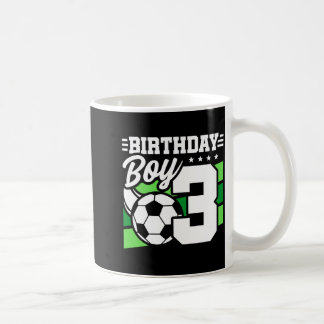 Mug Fête de football de 3 ans 3e anniversaire garçon 