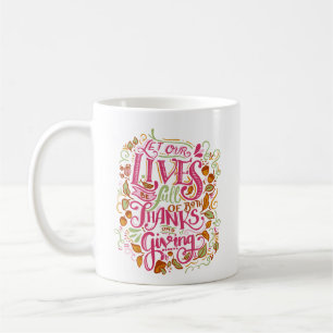 Mug Fête de la gentillesse de Thanksgiving minimaliste