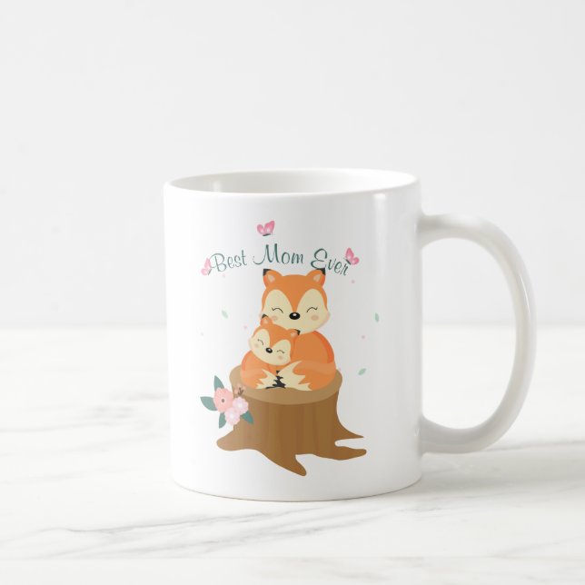 Mug Fête de la mère et du bébé Foxes (Droite)