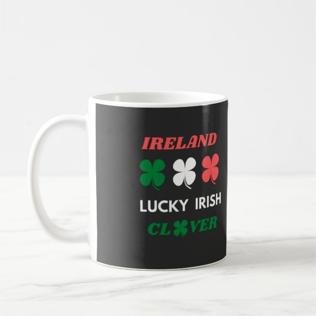 Mug Fête de l'irlande de trèfle chic irlandais st.patr (Gauche)