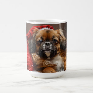 Mug Fête de Noël de Chien Espagnol Tibétain