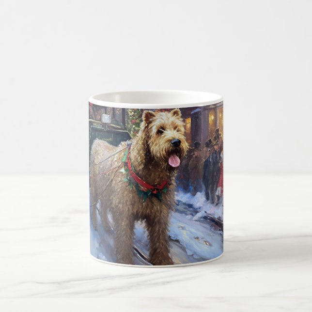 Mug Fête de Noël de Wheaten Terrier (Centre)