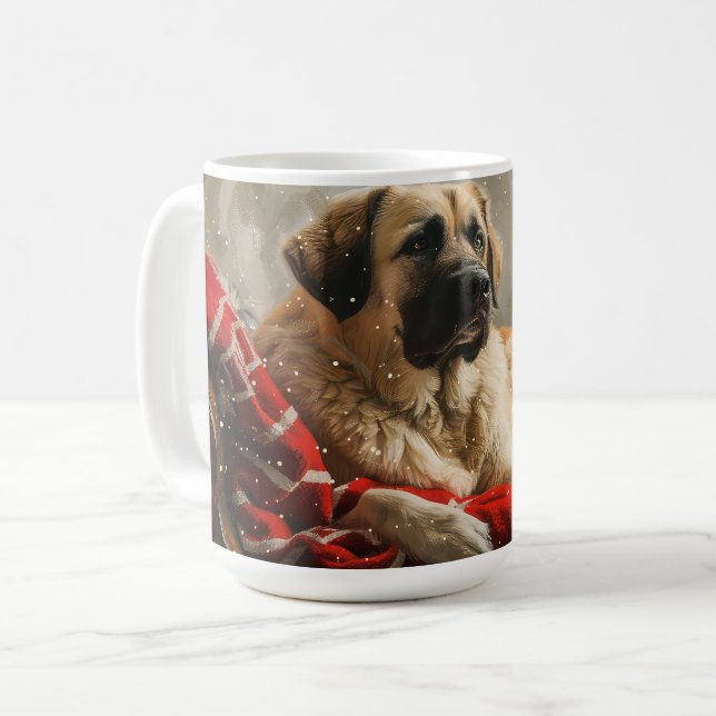 Mug Fête de Noël des Chiens de Berger Anatoliens (Devant gauche)