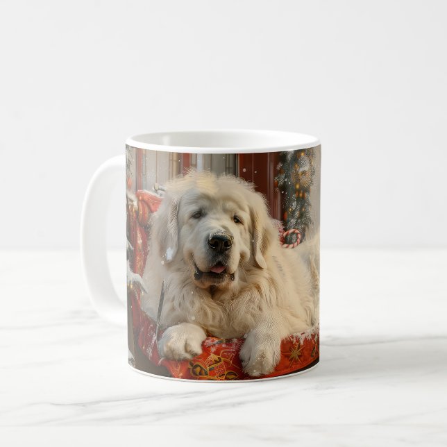 Mug Fête de Noël des Chiens des Pyrénées (Devant gauche)