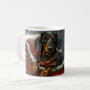 Mug Fête de Noël du chien Dachshund