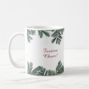 Mug Fête de Noël minimale Pin Pin Pough