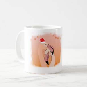 Mug Fête de Noël personnalisée et Joyeux Flamant rose