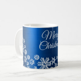 Mug Fête de Noël Pneus blancs Marine Bleu