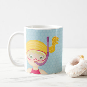 Mug Fête de Plage de Fille de Snorkeling