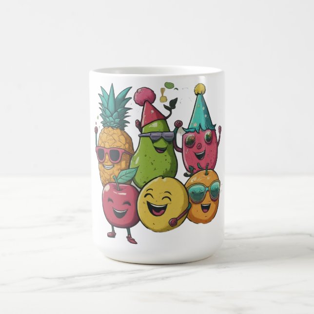 Mug fête des fruits danse heureuse (Centre)