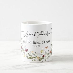 Mug Fête des mariées personnalisée de Fleurs sauvages