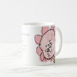 Mug Fête des mères botaniques de fleurs roses mignonne
