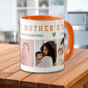 Mug Fête des mères de grand-mère en premier 5 Collage 
