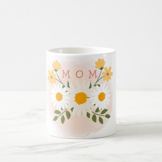 Mug Fête des mères florales personnalisées (Centre)