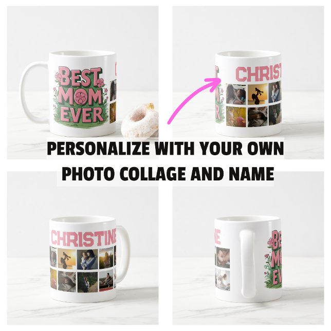 Mug Fête des mères Gifs Best Mom Ever Photo Collage (Mother's Day Gifs Best Mom Ever Photo Collage Mug)