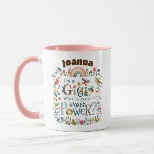 Mug Fête des mères GIGI personnalisées Anniversaire No (Gauche)