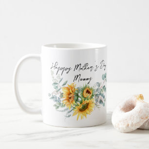 Mug Fête des Mères Mummy Tournesol Eucalyptus