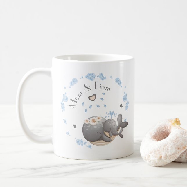 Mug Fête des mères, nom, fête des mères (Avec donut)