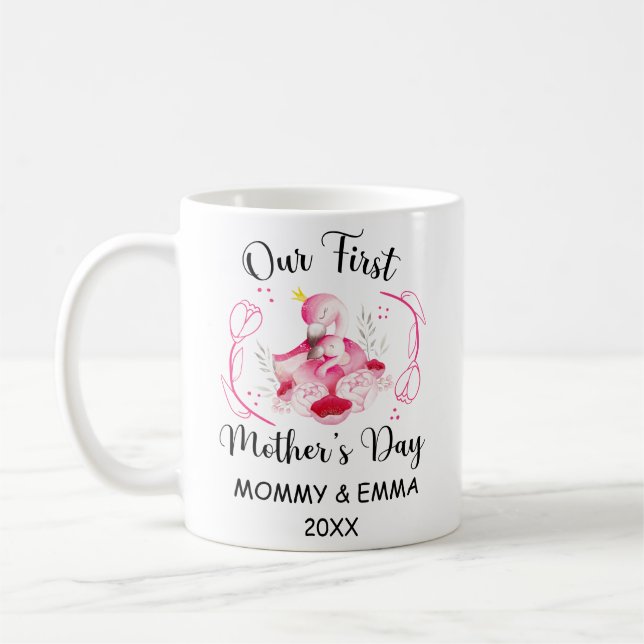 Mug Fête des mères personnalisées 2025, Noms personnal (Gauche)
