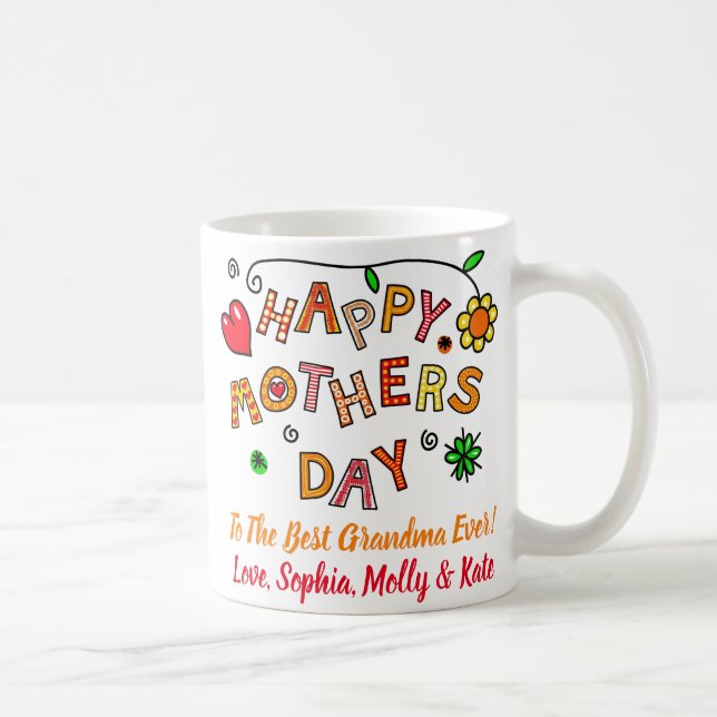 Mug Fête des mères photo Meilleure grand-mère jamais a (Droite)