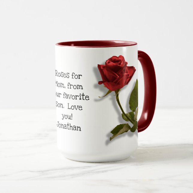 Mug Fête des mères - Roses rouges - Photographie flora (Devant droit)