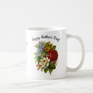 Mug Fête des mèresBeau bouquet d'été avec Rose rouge