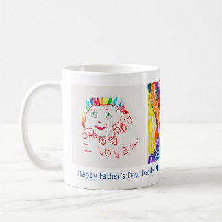 Mug Fête des pères 3 Photo personnalisée Art pour enfa