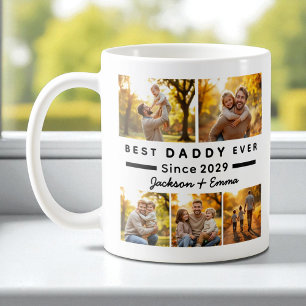 Mug Fête des pères 5 Photo Collage Meilleur Papa Jamai