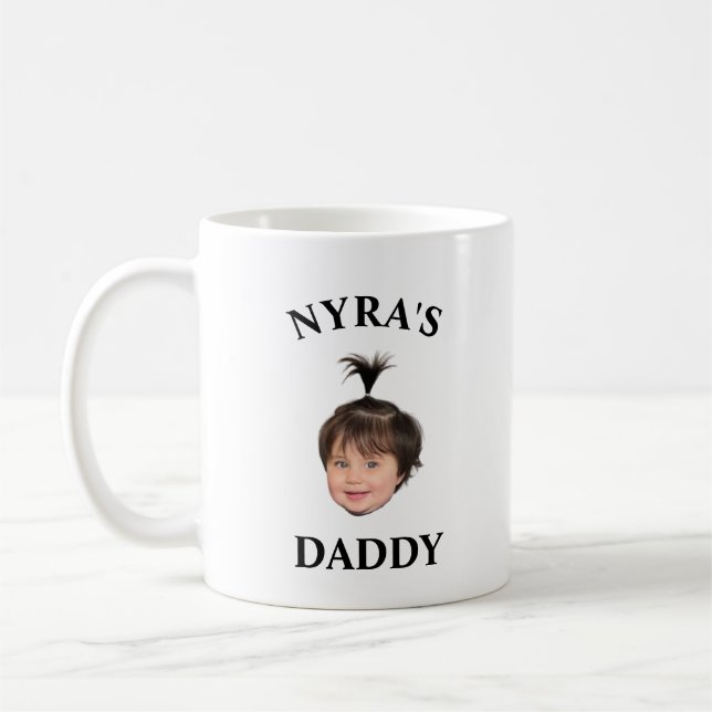 Mug Fête des pères AMUSANTE PÈRE DADDY BÉBÉ FACE À LA  (Gauche)