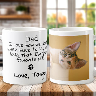 Mug Fête des pères amusante Photo personnalisée Chien 