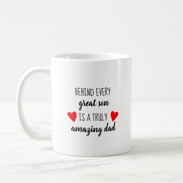 Mug Fête des pères Cadeau de Son Love Dad Citation (Gauche)