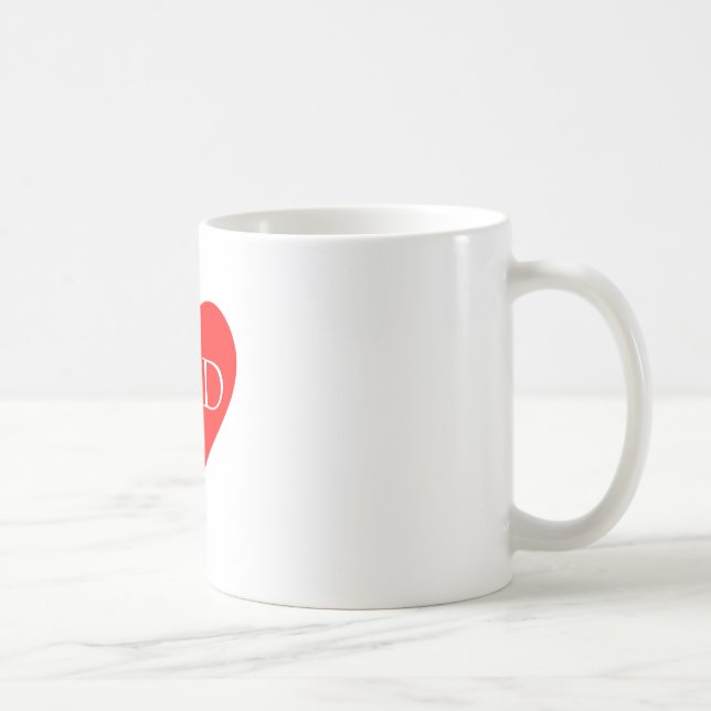 Mug Fête des pères coeur rouge (Droite)