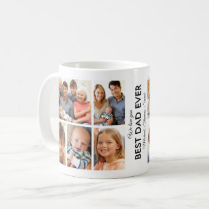 Mug Fête des pères Collage photo de meilleur papa