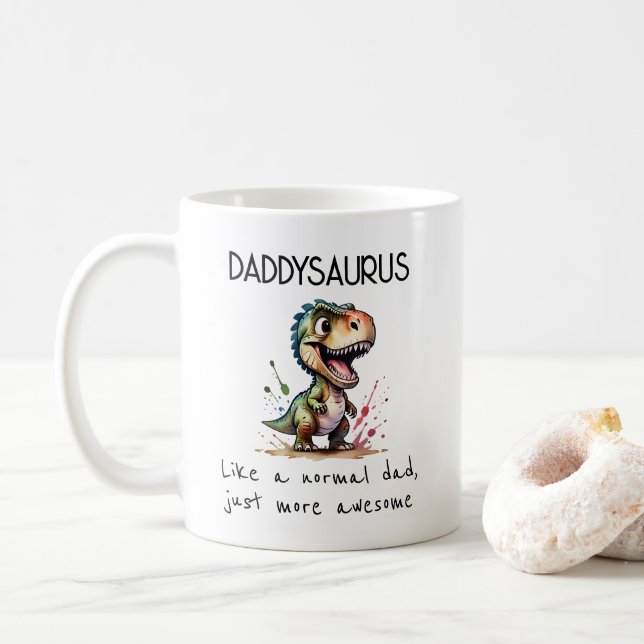 Mug Fête des pères Cute Daddysaurus (Avec donut)