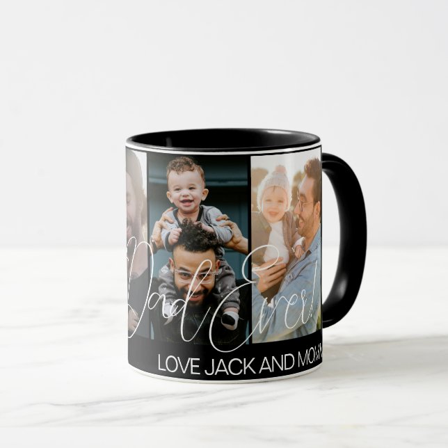 Mug Fête des pères de collage photo personnalisée mode (Devant droit)