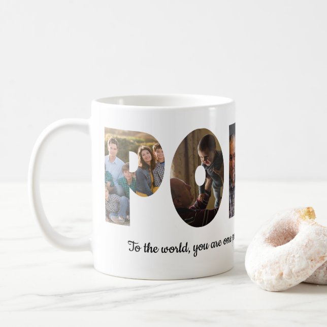 Mug Fête des pères de devis de collection photo POPPY  (Avec donut)