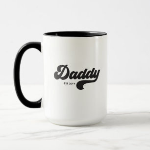 Mug Fête des pères de style rétro établie par papa