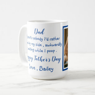 Mug Fête des pères - Drôle Chien Papa - Animal Photo C