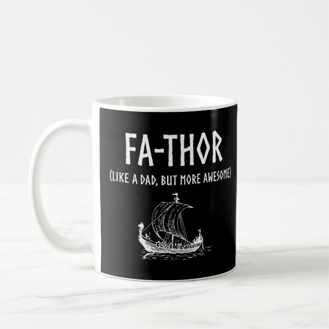 Mug Fête des pères drôle de Fa-Thor (Gauche)