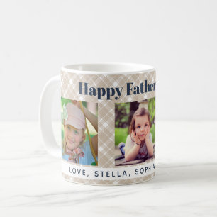 Mug Fête des pères heureuse de photos bronzages du