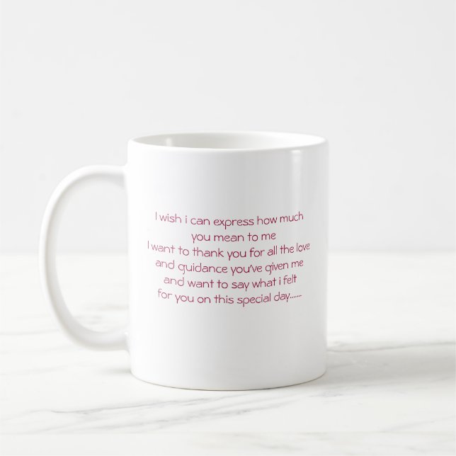 Mug Fête des pères heureuse, je souhaite que je puisse (Gauche)