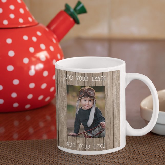 Mug Fête des Pères Je t'aime Grand-père Bois rustique (Créateur téléchargé)