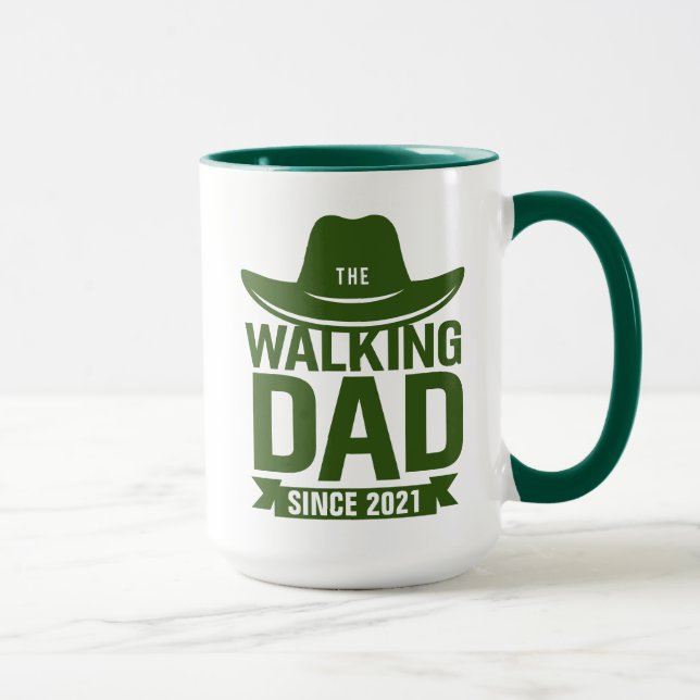Mug Fête des pères - Le papa qui marche depuis... (Droite)